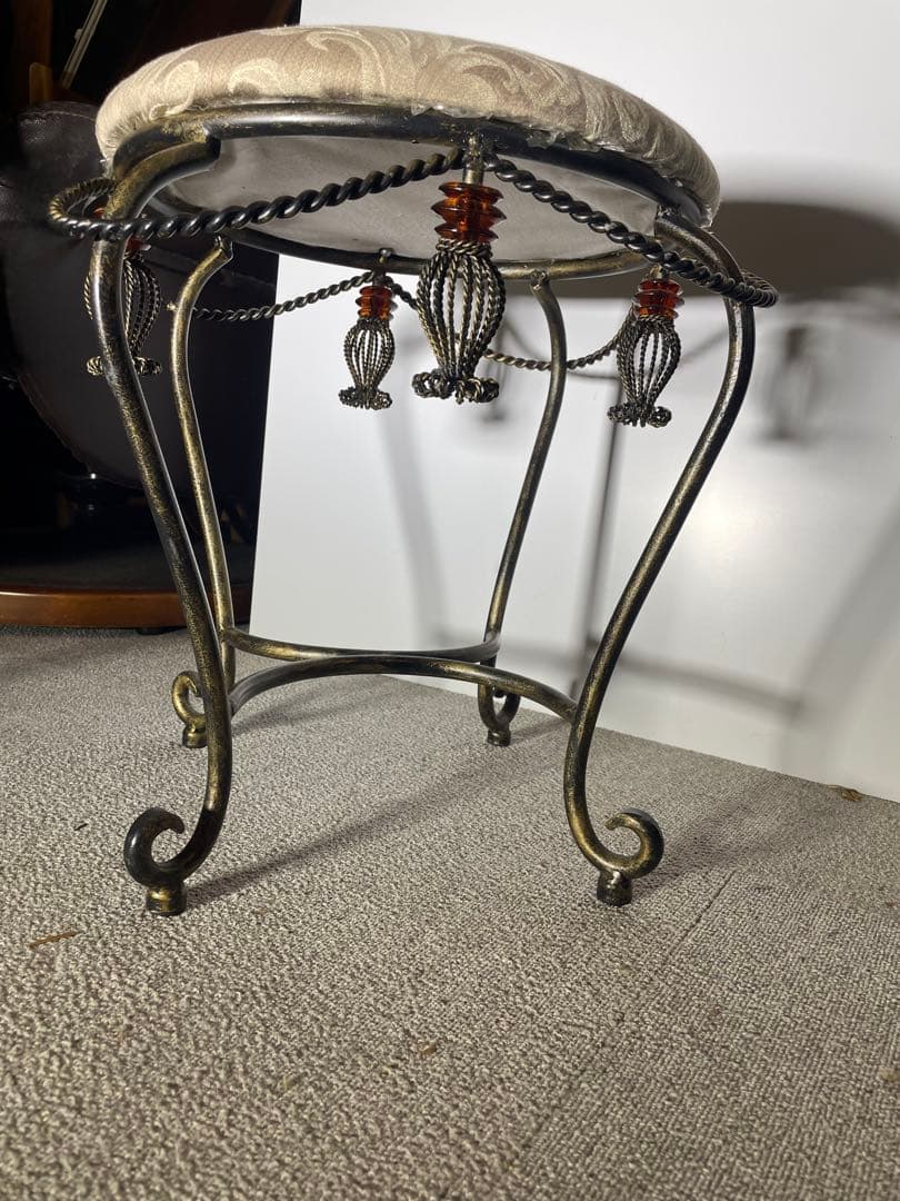 アンティーク調 猫脚コンソールテーブル＆スツール シャビーシック クラシック家具