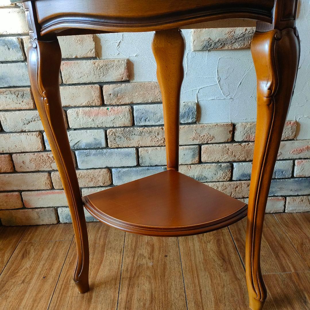 美品 大理石 イタリア製 猫脚 コーナーテーブル コンソールテーブル