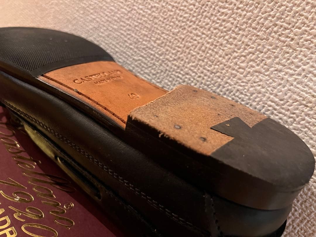 BEAMS F別注 カステラーノ カヌーモック ローファー 黒 シューキーパー付