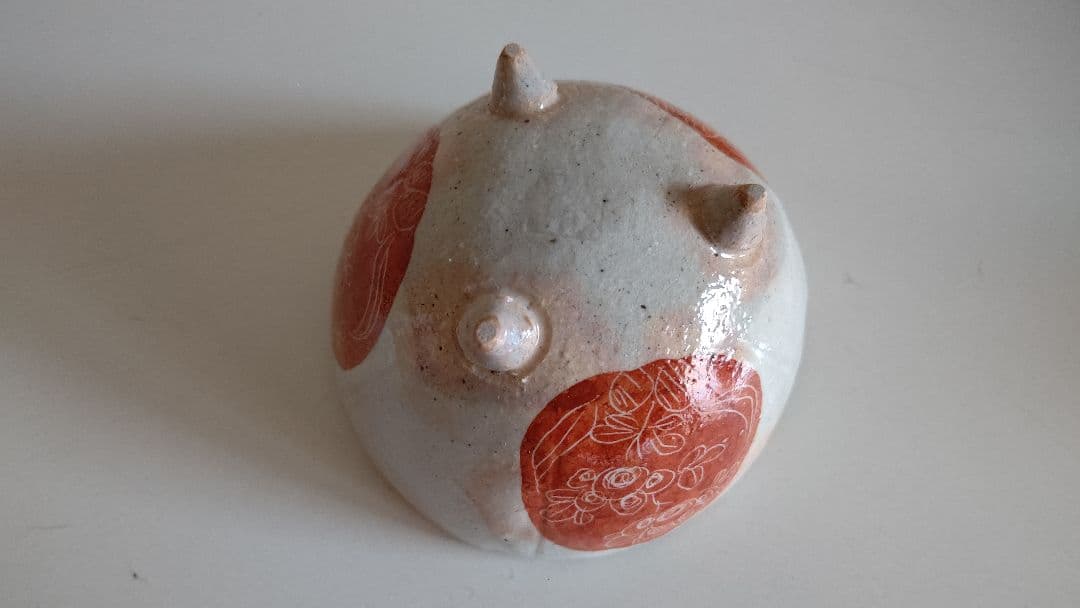 京焼 清水焼 栄泉作 紅丸草子湯呑み 小鉢 5客 三つ足