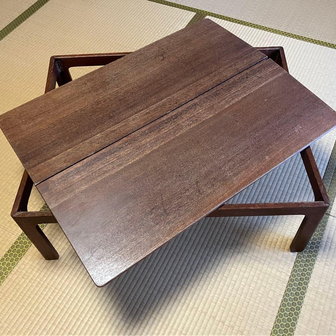 ちゃぶ台 折り畳み式座卓 時代家具 木製テーブル 収納はコンパクト