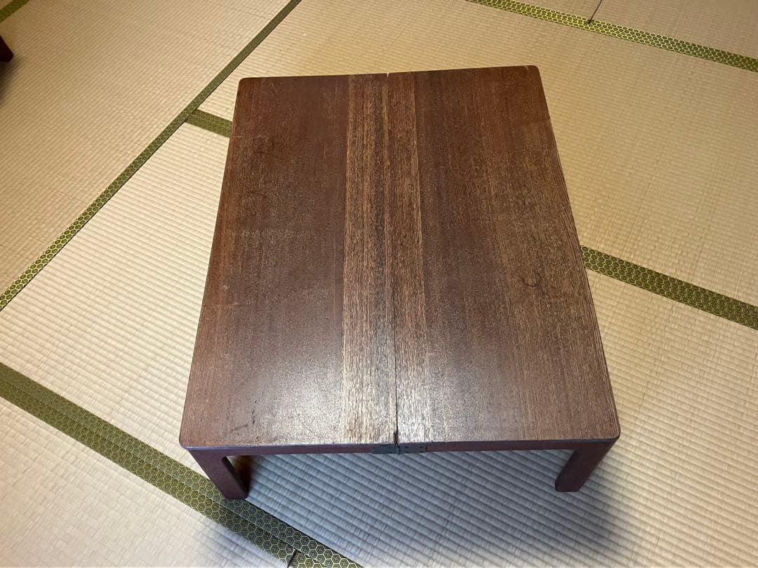 ちゃぶ台 折り畳み式座卓 時代家具 木製テーブル 収納はコンパクト