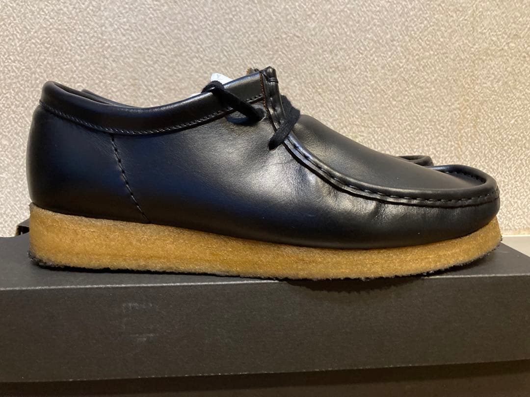 クラークスワラビー　BLACK Smooth Leathe