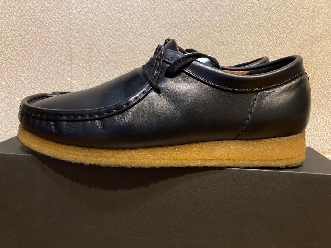 クラークスワラビー　BLACK Smooth Leathe