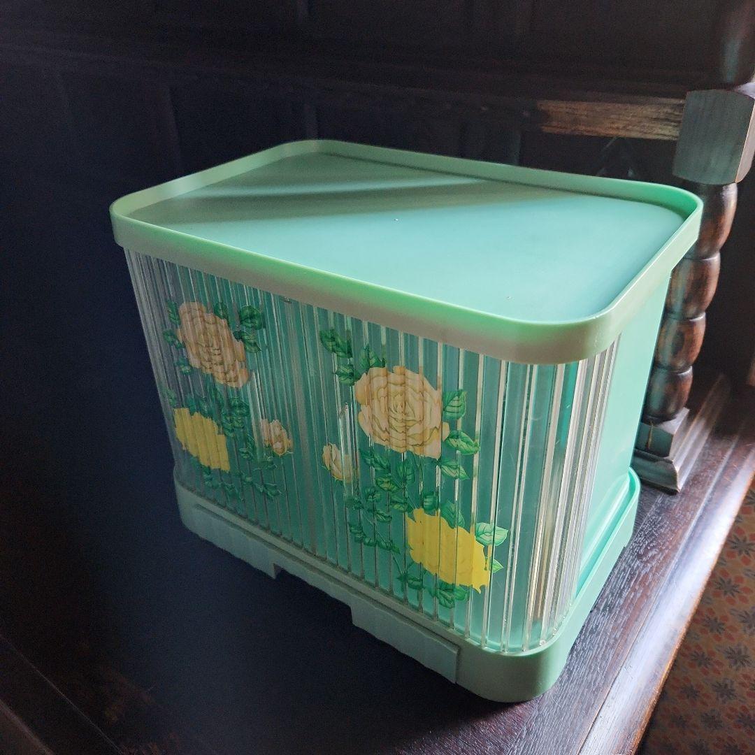 ☆昭和レトロポップ☆　蛇腹　調味料　収納ケース　水色