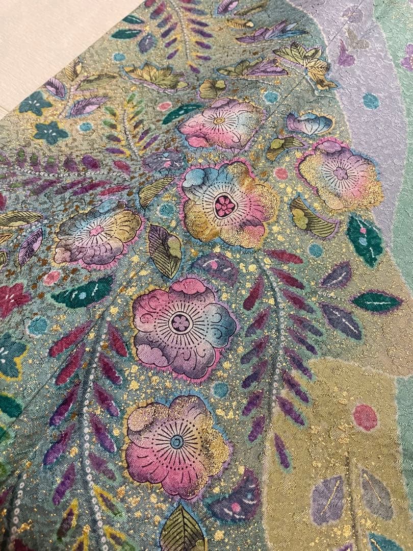 訪問着フルセット　辻ヶ花　金彩　絞り　地紋　高級　金銀糸　正絹　入学式　卒業式