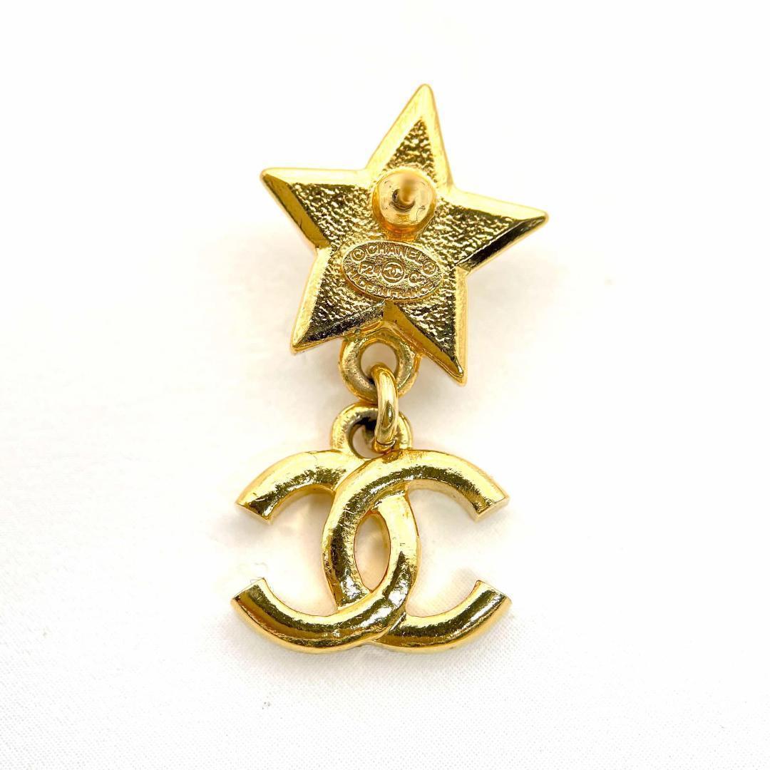 片耳のみ シャネル フェイクパール ラインストーン ピアス ココマーク GP