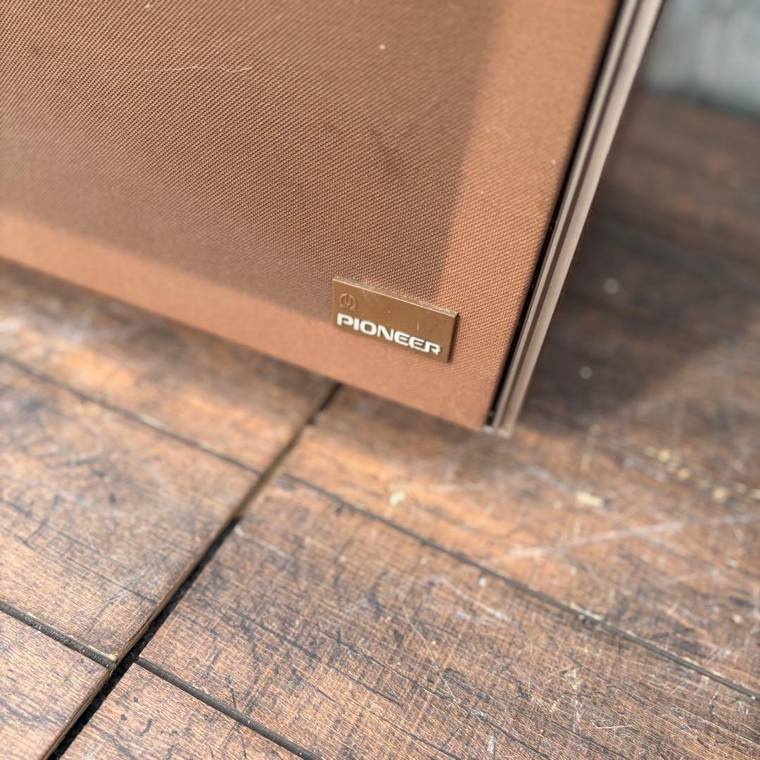 E2 昭和レトロ パイオニア NA-TG07 木目ブックシェルフスピーカー ペア