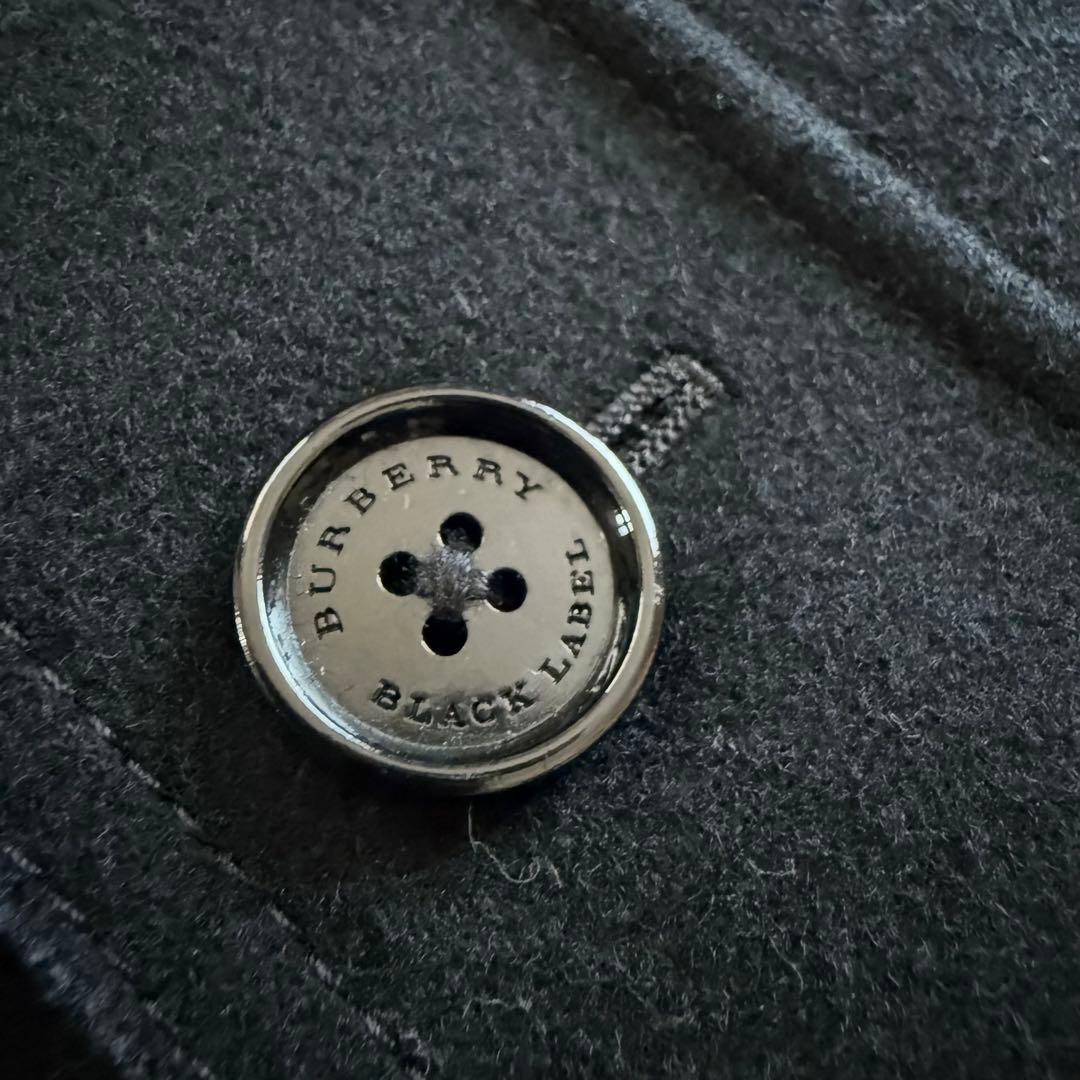 バーバリーブラックレーベル ダッフルコート ノバチェック キルティング 黒 L