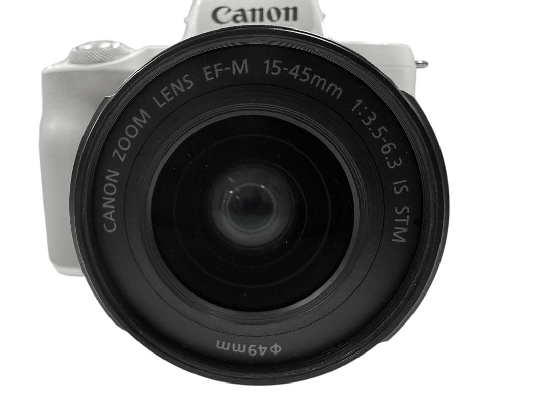美品 完動品！Canon EOS Kiss M ホワイトEF-M 15-45mm