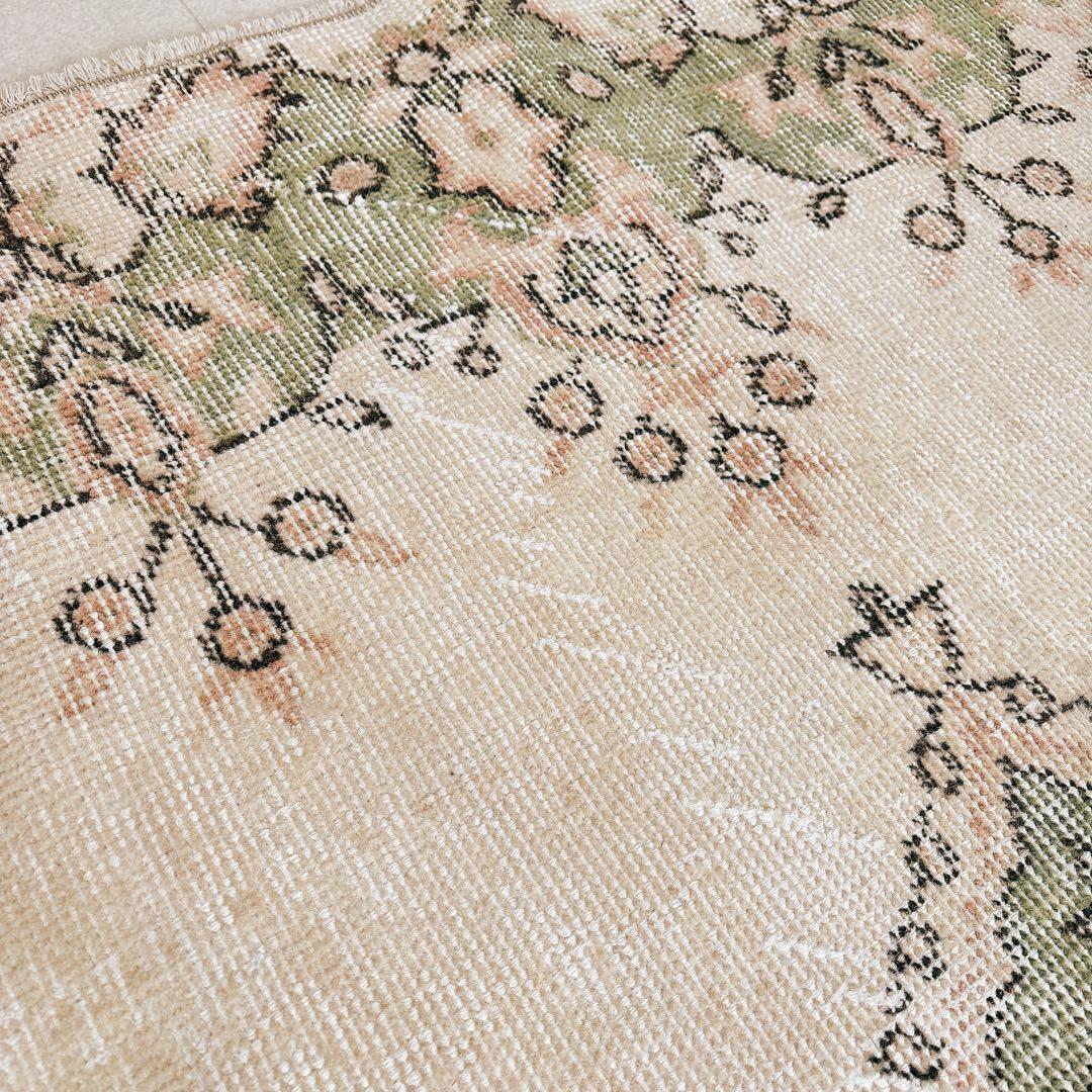 トルコ　ヴィンテージラグ　グリーン