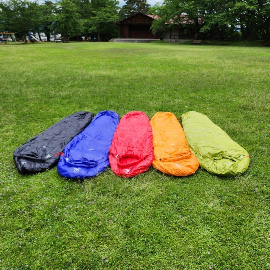 ★SALE★　高級ダウン使用　マミー型　寝袋 ダウンシュラフ　400g　レッド