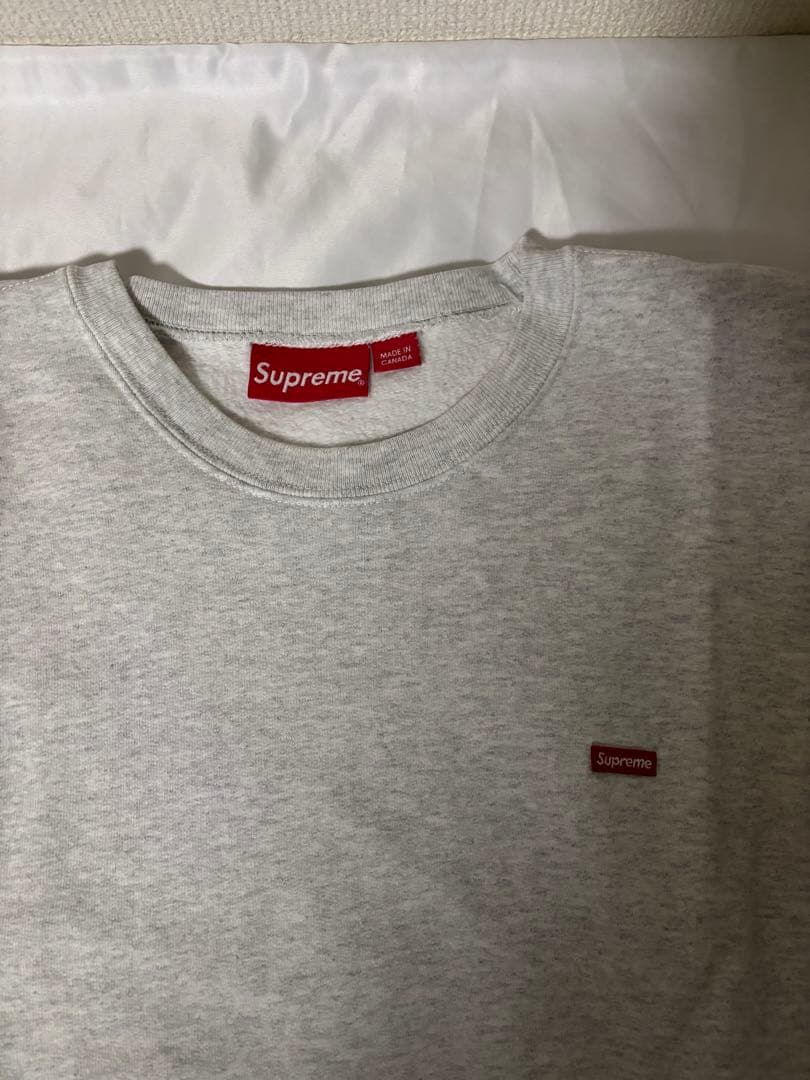 Supreme Small Box Crewneck アッシュグレー サイズL