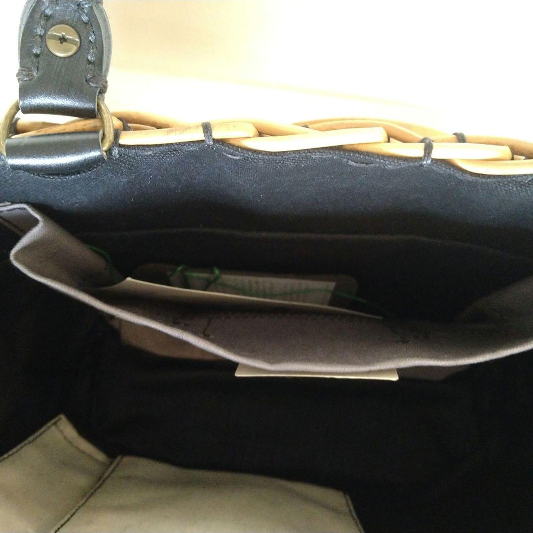 エバゴス　ebagos　籐製ファー付きかごバッグ