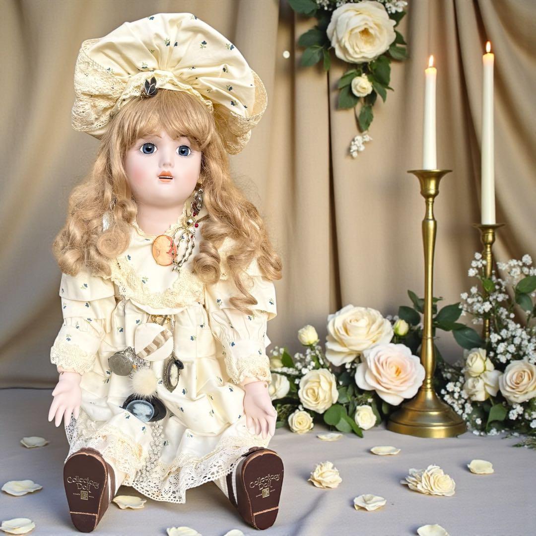 ようこ ビスクドール エデン べべ ホワイト ドレス ボネ 箱 証明書