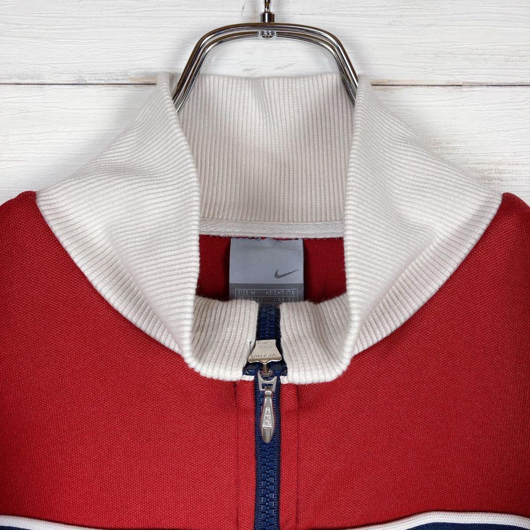 【NIKE】トラックジャケット M マルチカラー 刺繍ロゴ ネイビー