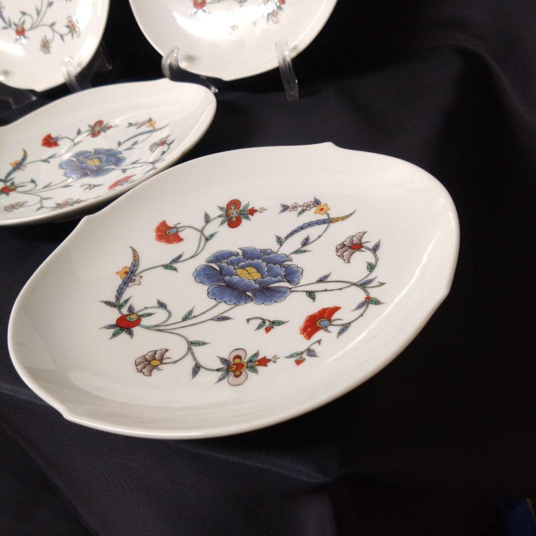 未使用　十三代柿右衛門窯筆頭絵付師舘林　古琳庵　中皿５枚　お祝い