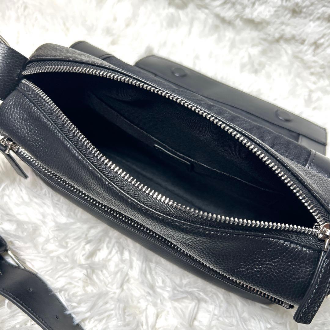 【極美品・未使用級】BEARDSLEY 2way レザーボディバッグ ブラック