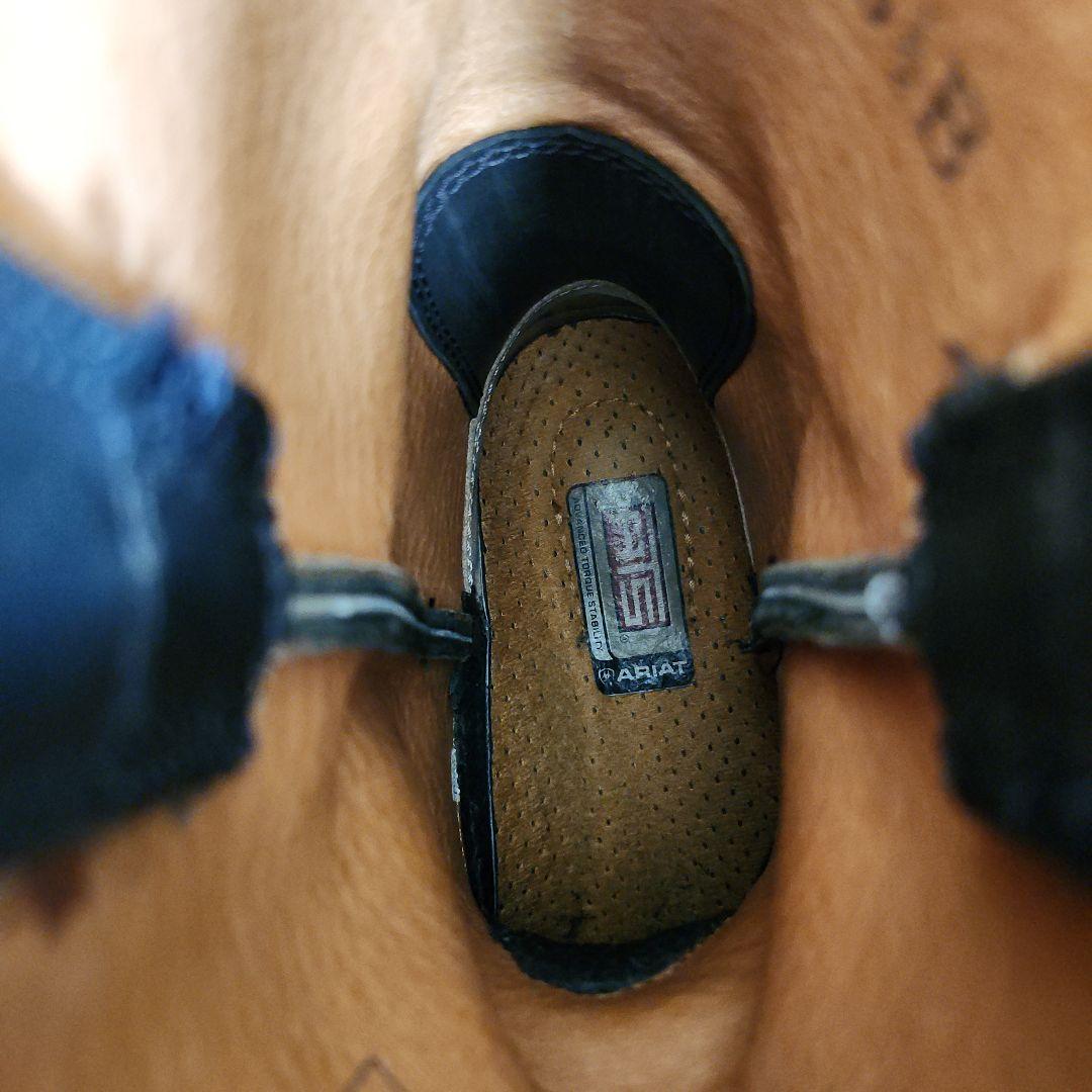 【美品】ARIAT ブラックレザー ウエスタンブーツ　Y2K