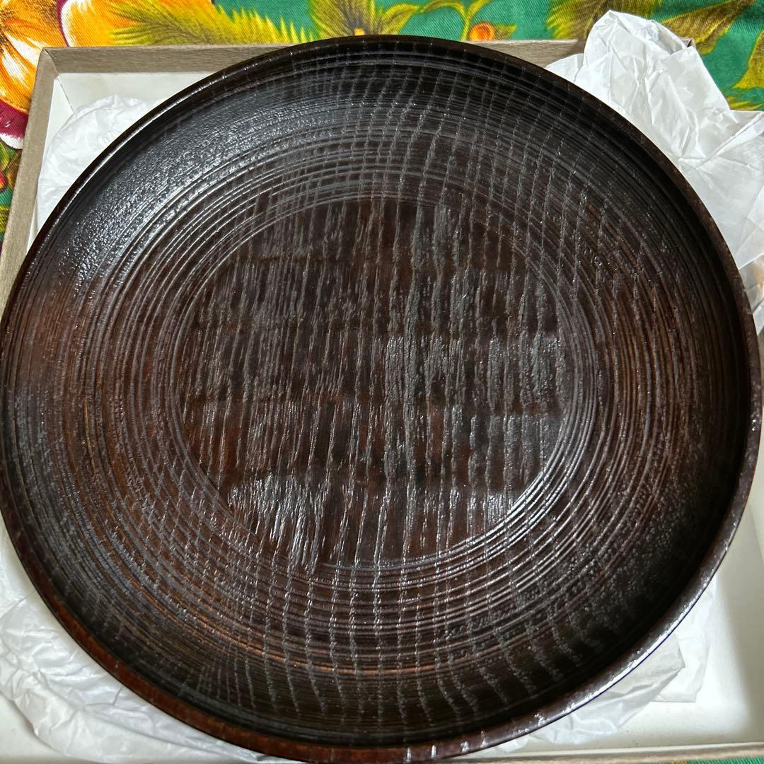 ★新品未使用品★ 三代　村瀬治兵衛　沢栗盆　茶道具　　高級　治兵衛漆器
