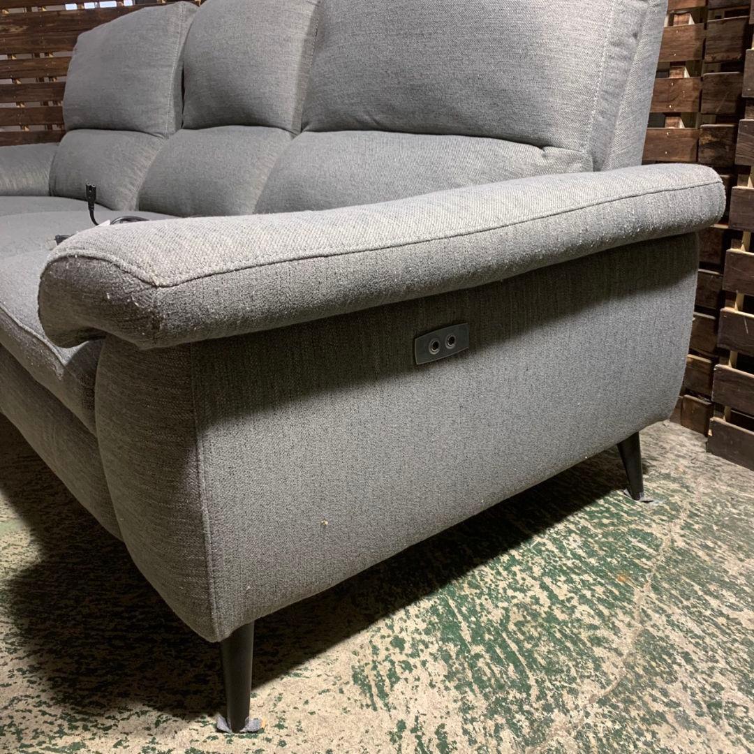 K695 ニトリ NITORI 電動カウチソファLB033LC DR-GY