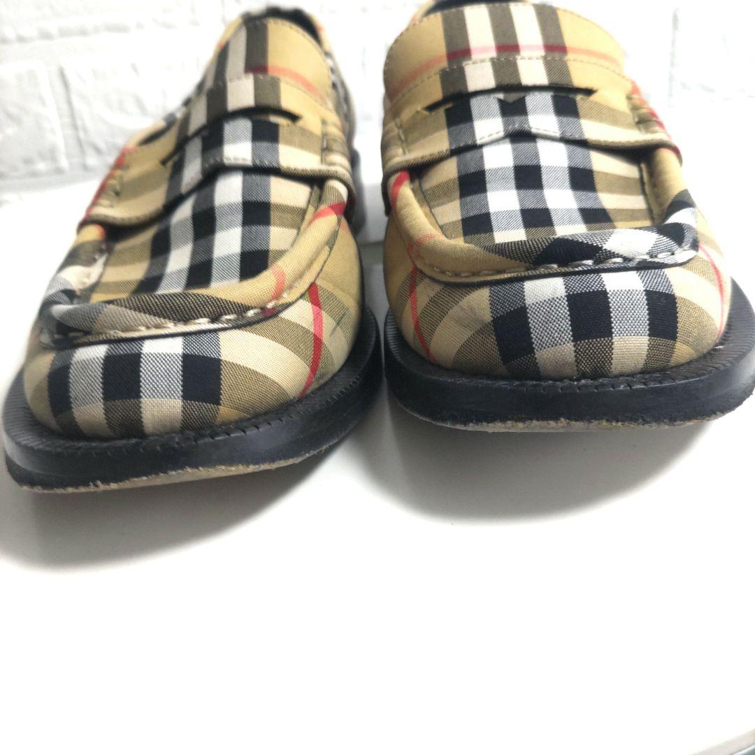 Burberry　バーバリー　ノバチェック　ローファー 　キャンバス　36.5