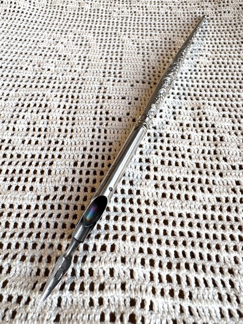 ♡フランスアンティーク　インクペン　ヤドリギ　カリグラフィー　アール・ヌーヴォー