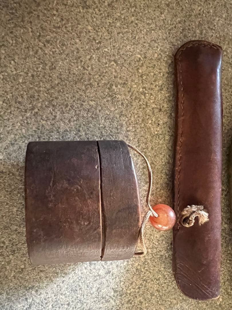 アンティーク　煙管　 10本 レザーケース付き