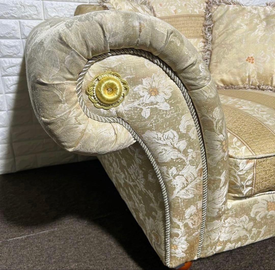 イタリア製 高級ソファ 1人掛け アンティーク 姫系 おしゃれ