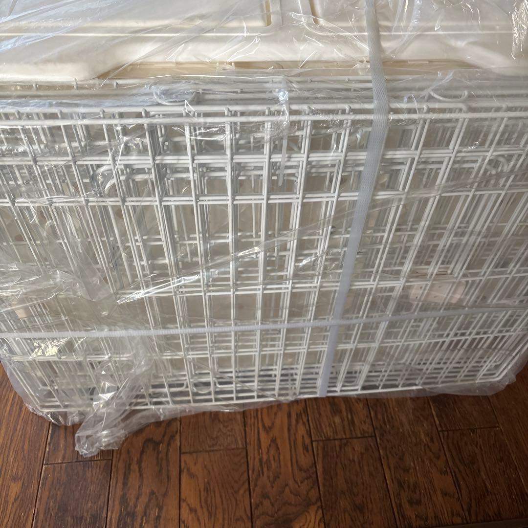 猫砂が飛び散らない　ホワイトキャットケージ 折りたたみ式　新品・未使用大人気の白