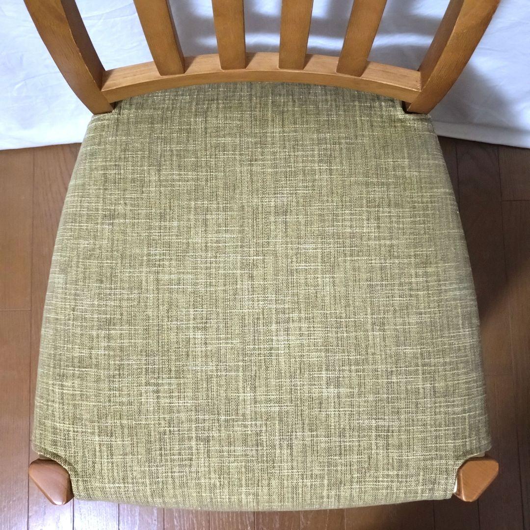 朝日木材加工　ダイニングチェア　2脚セット　座面カバー付き　送料無料