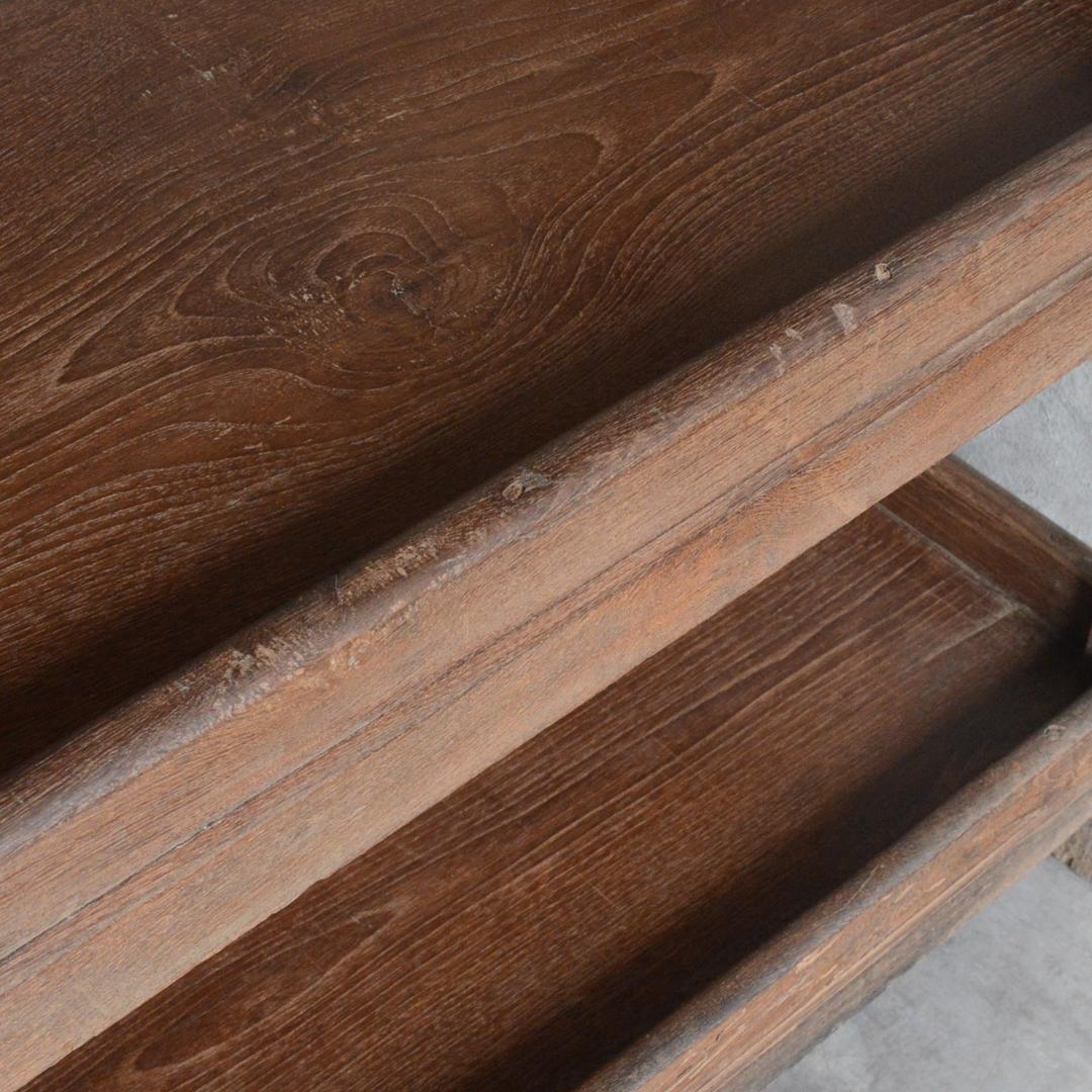 アジアンヴィンテージ 無垢 チーク オープンシェルフ インド 飾り棚 プランター