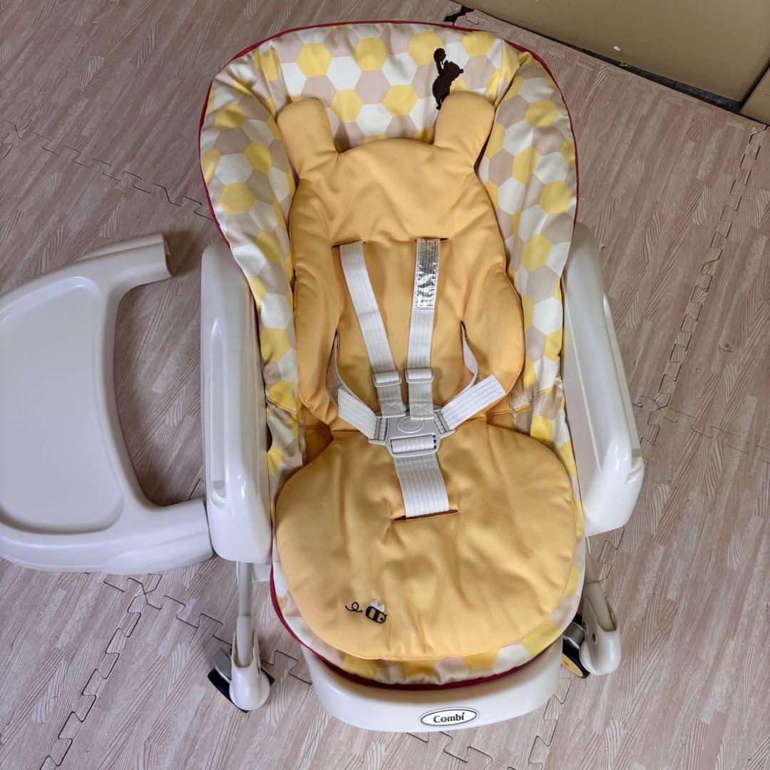 極上クリーニング済　☆美品☆　コンビ　ハイローベッド＆チェア　くまのプーさん