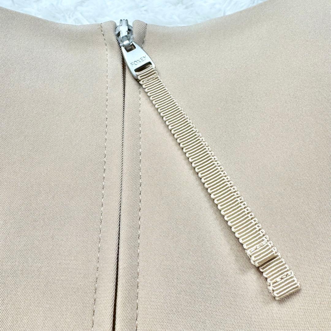 美品✨ フォクシー マットストレッチグログラン ローウエスト ワンピース 38