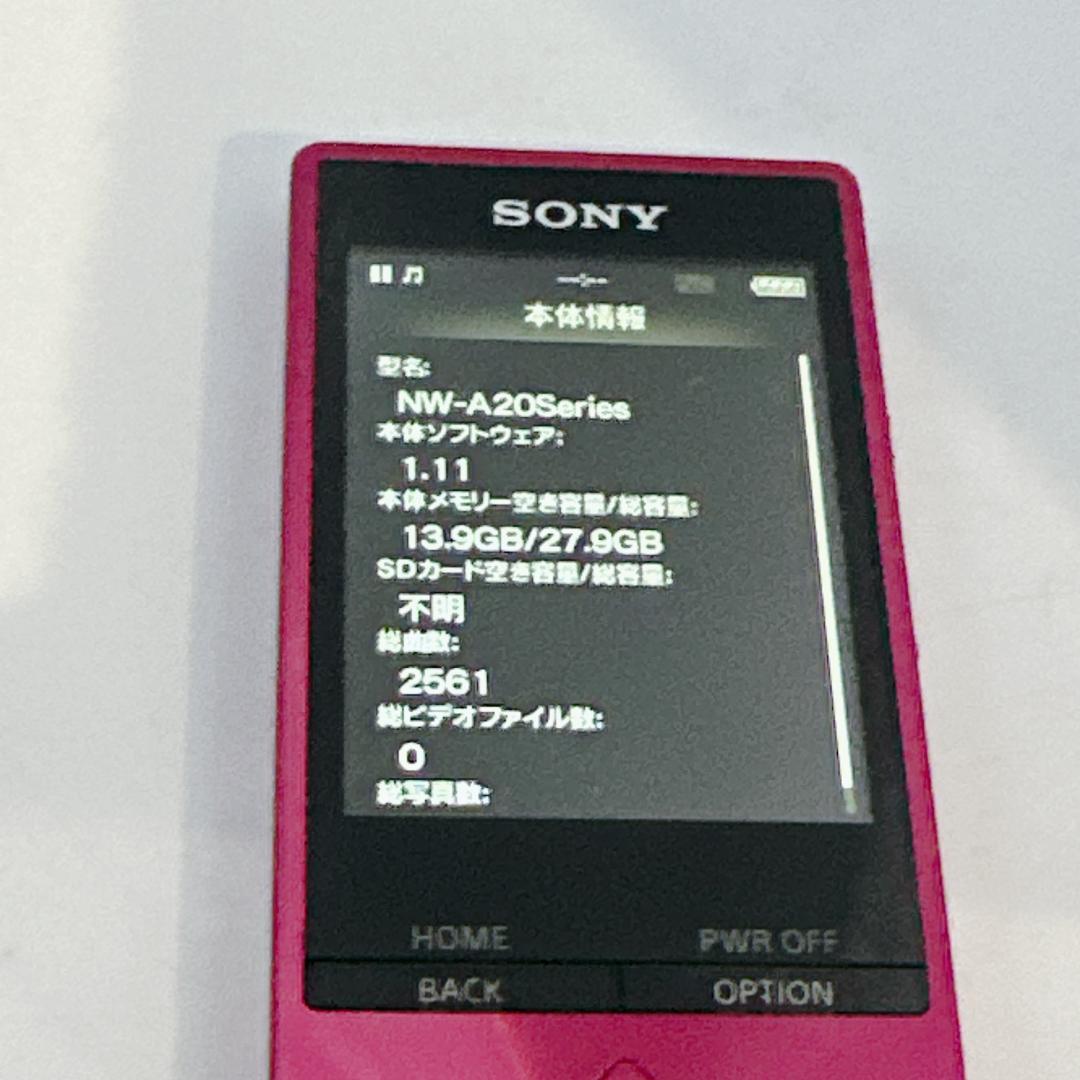 【概ね美品】SONY WALKMAN NW-A26 32GB ピンク