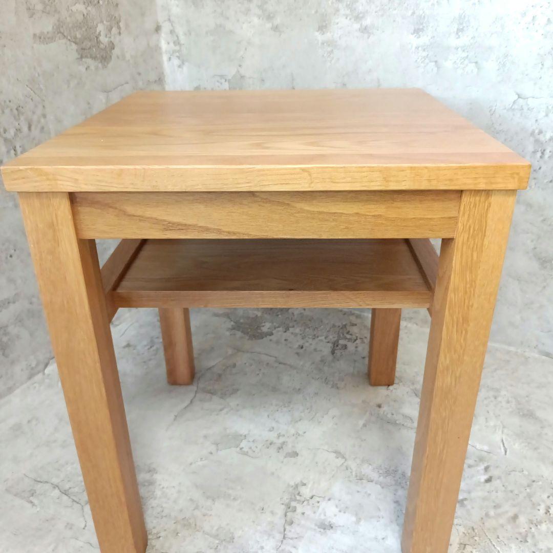 廃盤品　無印良品 オーク無垢材 サイドテーブル ベンチ
