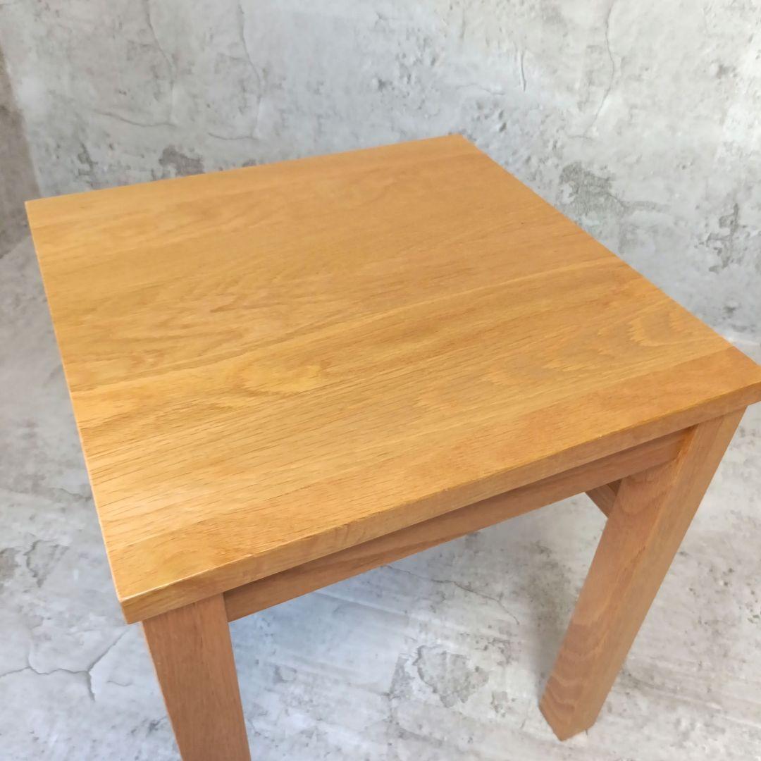 廃盤品　無印良品 オーク無垢材 サイドテーブル ベンチ