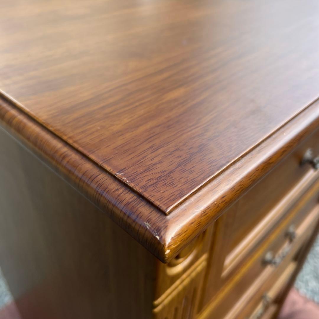 アンティーク調 木製チェスト 5段引き出し 収納家具 アメリカ 英国クラシック