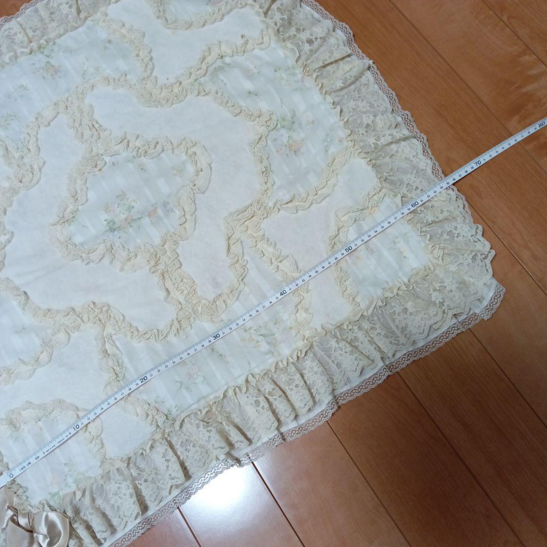 美品★さえらakiakaneアキアカネ花柄豪華座布団カバー日本製フリル&レース