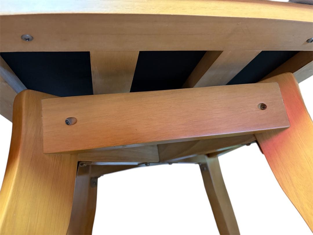 ニトリ 回転式ダイニングチェア 2脚セット　ナチュラルウッド