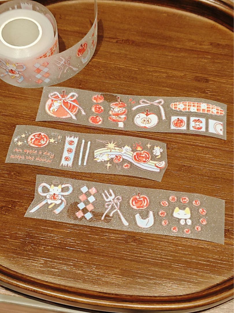 海外マスキングテープ巻売り 苹果世界ねこ アニマル 人物マスキングテープ