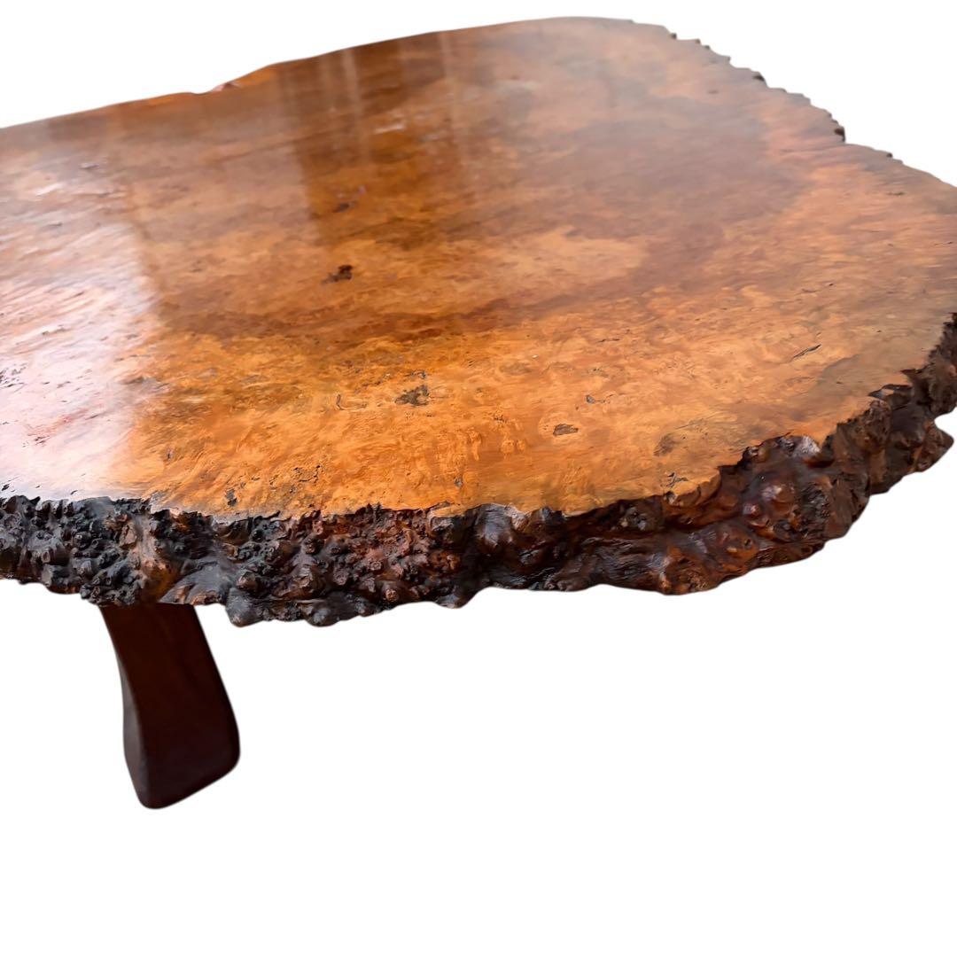 【超希少】高級 花梨 瘤杢 座卓 一枚板 天然木 ローテーブル