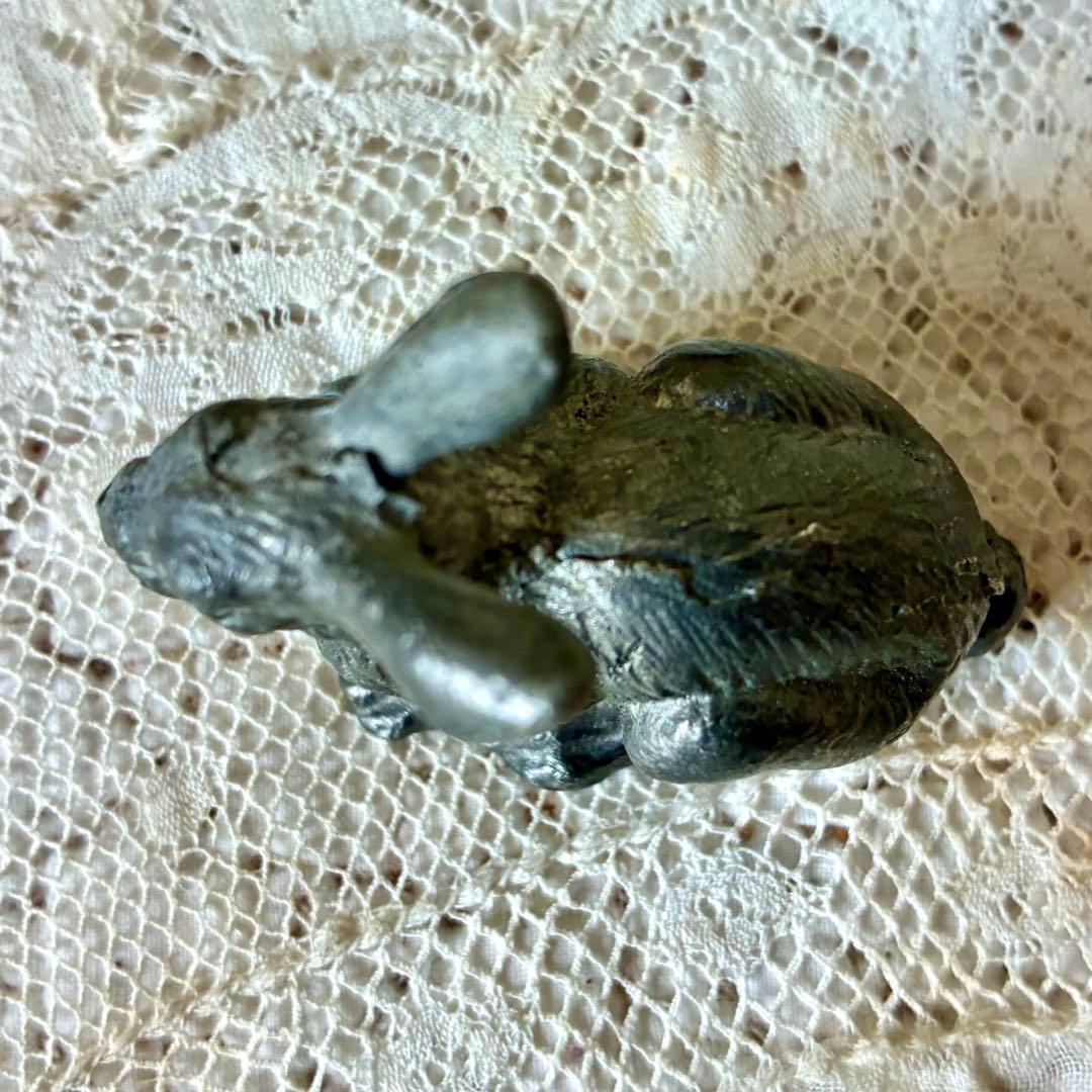 19世紀うさぎフィギュア　オブジェ　ペーパーウェイト　フランスアンティーク