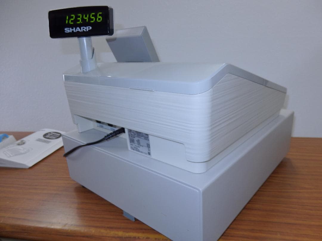 設定無料 シャープ XE-A407W レジスター オートカッター付　251015