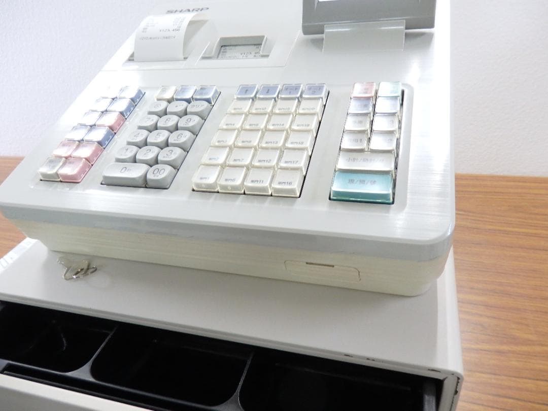設定無料 シャープ XE-A407W レジスター オートカッター付　251015