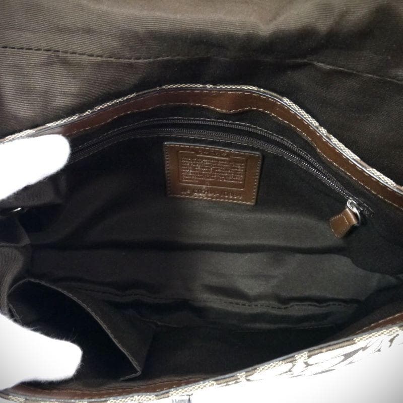 ❀ 美品　COACH　コーチ　ショルダーバッグ　シグネチャー　キャンバス　レザー