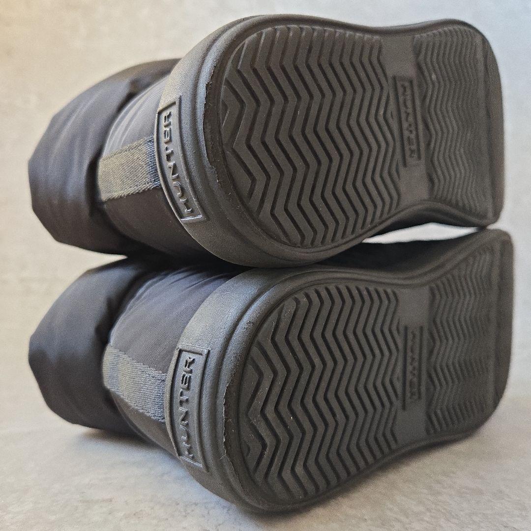 美品 HUNTER インアウト パファー ブーティ ブラック 25cm ブーツ