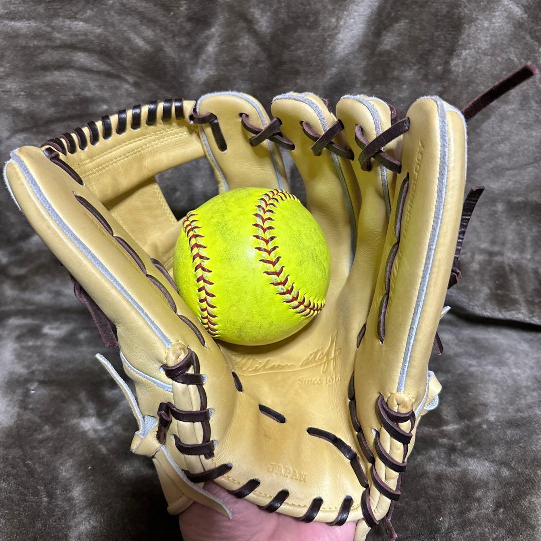 【中古】ウィルソン　Wilsonstaff　一般軟式用　内野87型　湯もみ型付け