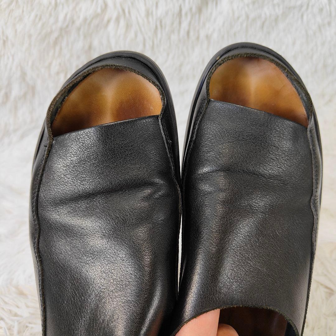 良品　trippen　sound black 40　26cm レザーサンダル