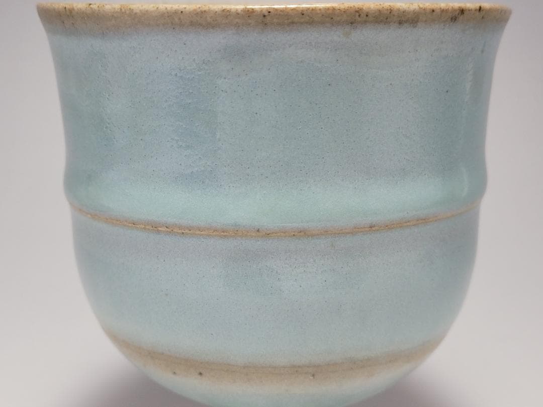 天藍釉 高足杯 宋元時代 高さ約11.4cm